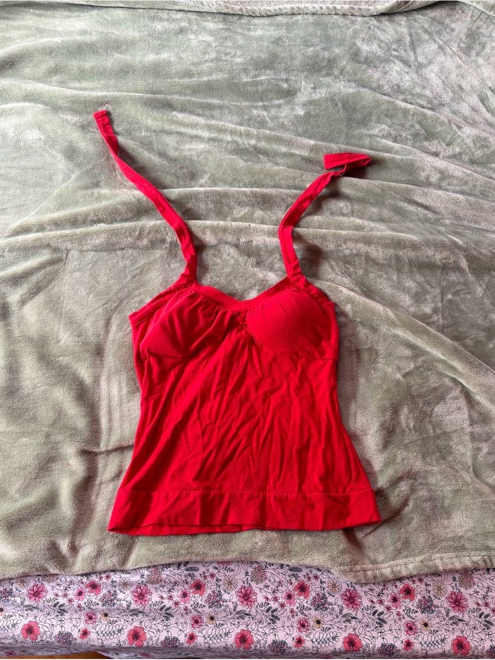 No Boundaries Red Shelf-Bust Camisole